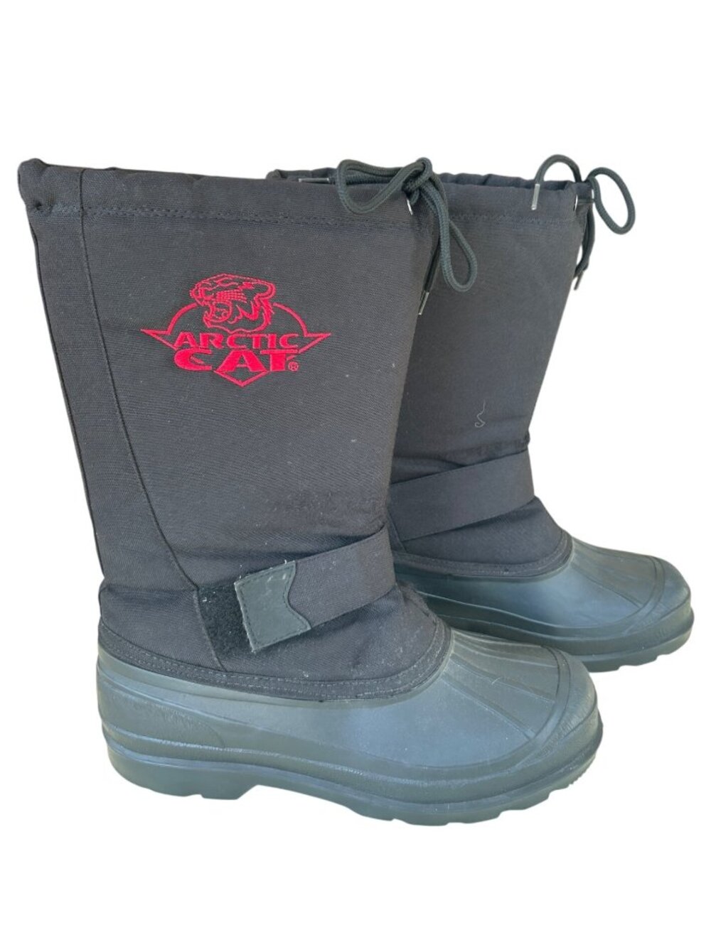 Vintage Arctic Cat Snowmobile Boots Women's 8 Black Insulated Winter Boots
